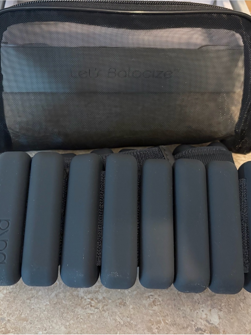 NEW Bala Bangles 2pc Ankle/Wrist Weight Set - 2lbs Each - Charcoal Gray - Picture 5 of 7